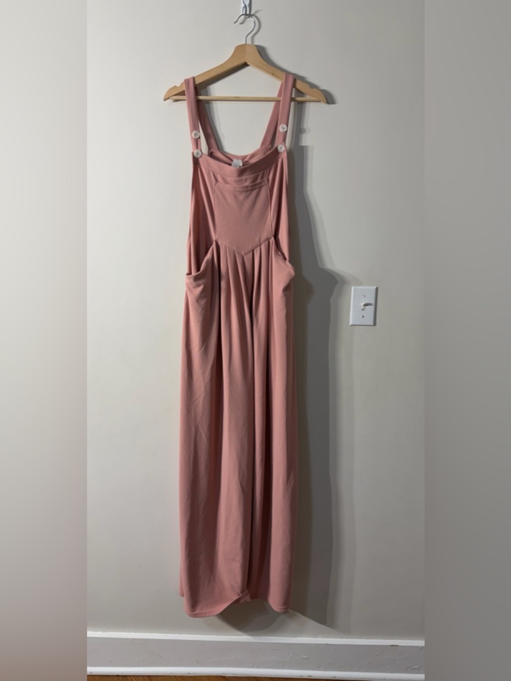 HALARA Mauve Pink Wide-Leg Sleeveless Jumpsuit with Pockets